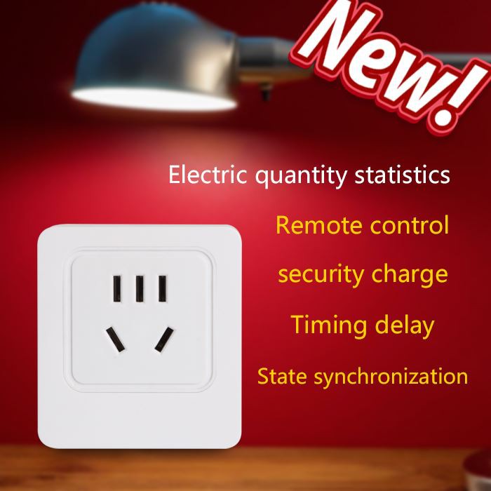 100-250V AC/50-60Hz Plug Smart Wi-Fi Power Socket