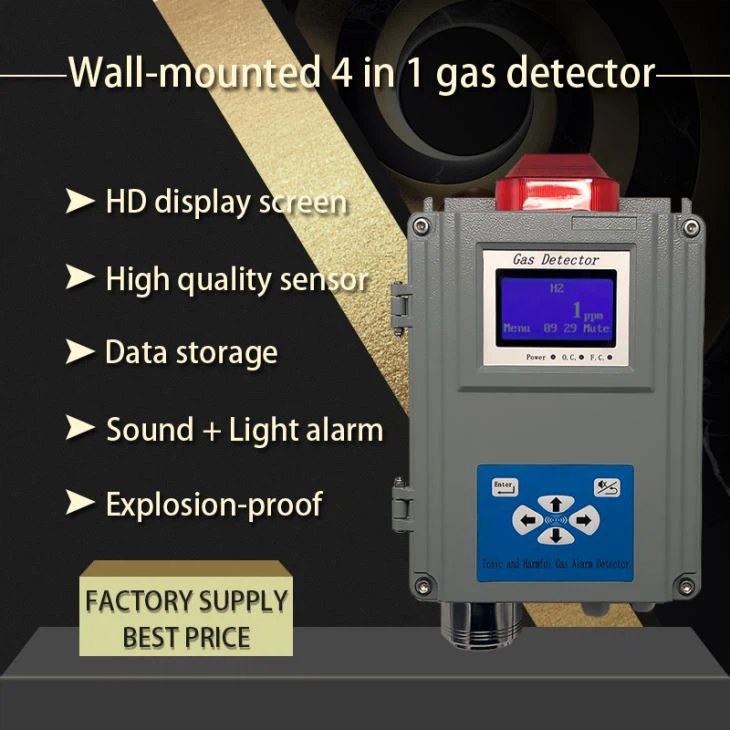 New Upgrade Wall Mounted LCD Display Multi Gas Detector
